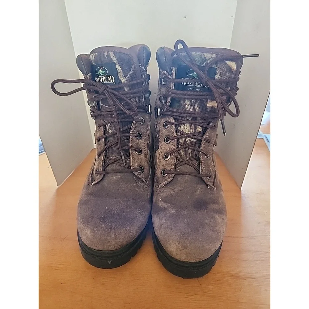 RedHead Brown Suede Winter & Rain Boots with Camouflage Trim
